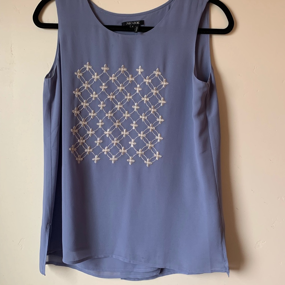 Nic+Zoe Dusty Lavender Chiffon Swing Tunic